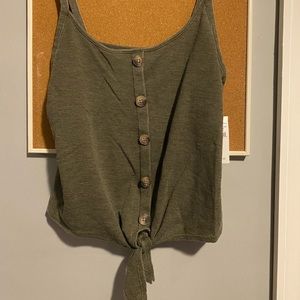 Olive green tank top